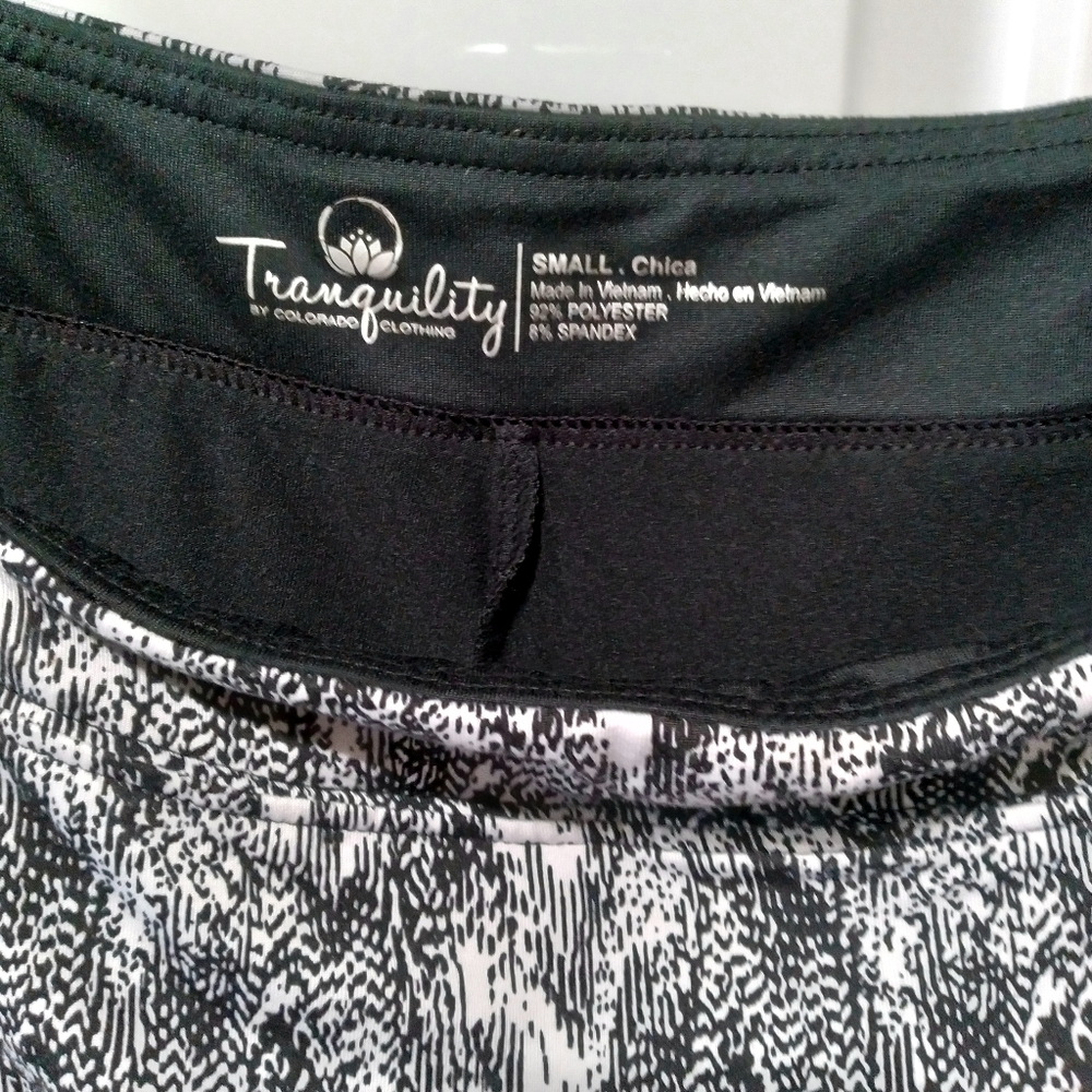 Tranquility by Colorado Clothing black and white Sports Skort Sz  S - Picture 4 of 6